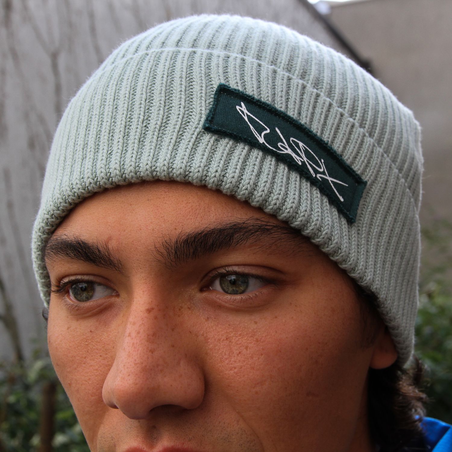 RAPX FISHERMAN RIB BEANIE aloe glazed green white Tag