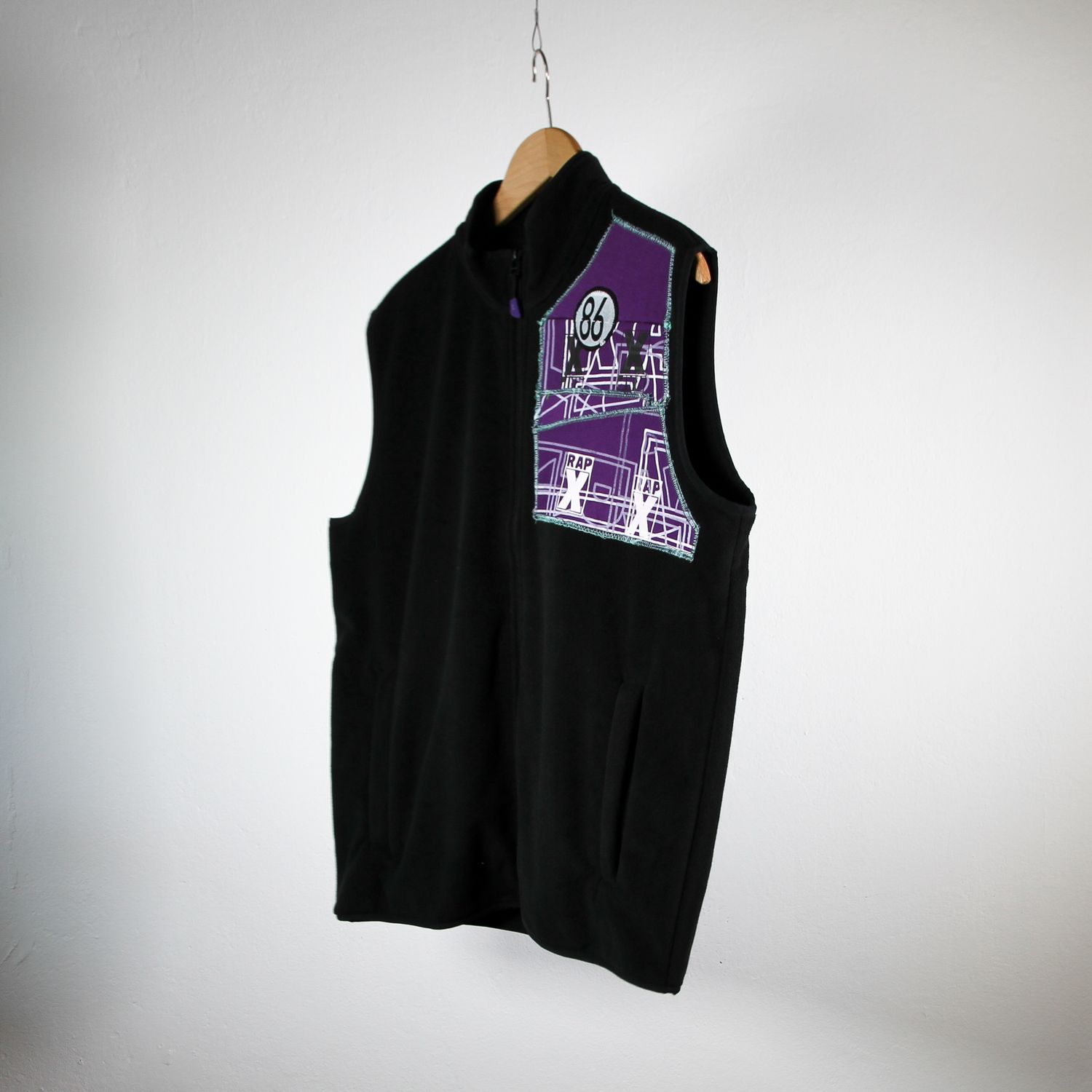 RAPX Fleece VEST custom black/purple
