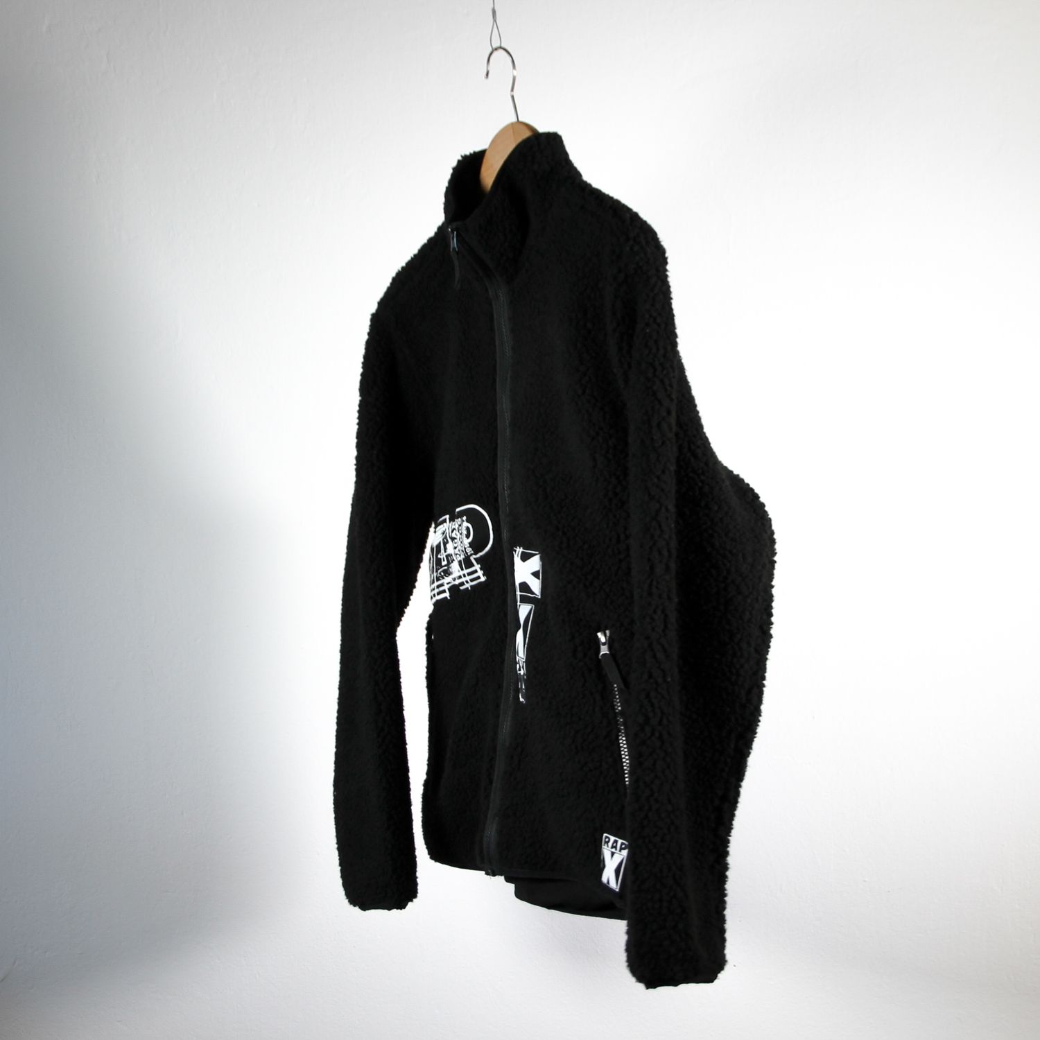 RAPX SHERPA ZIP JACKET black, white