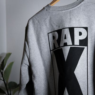 RAPX backside LOGO SWEAT heather grey/black