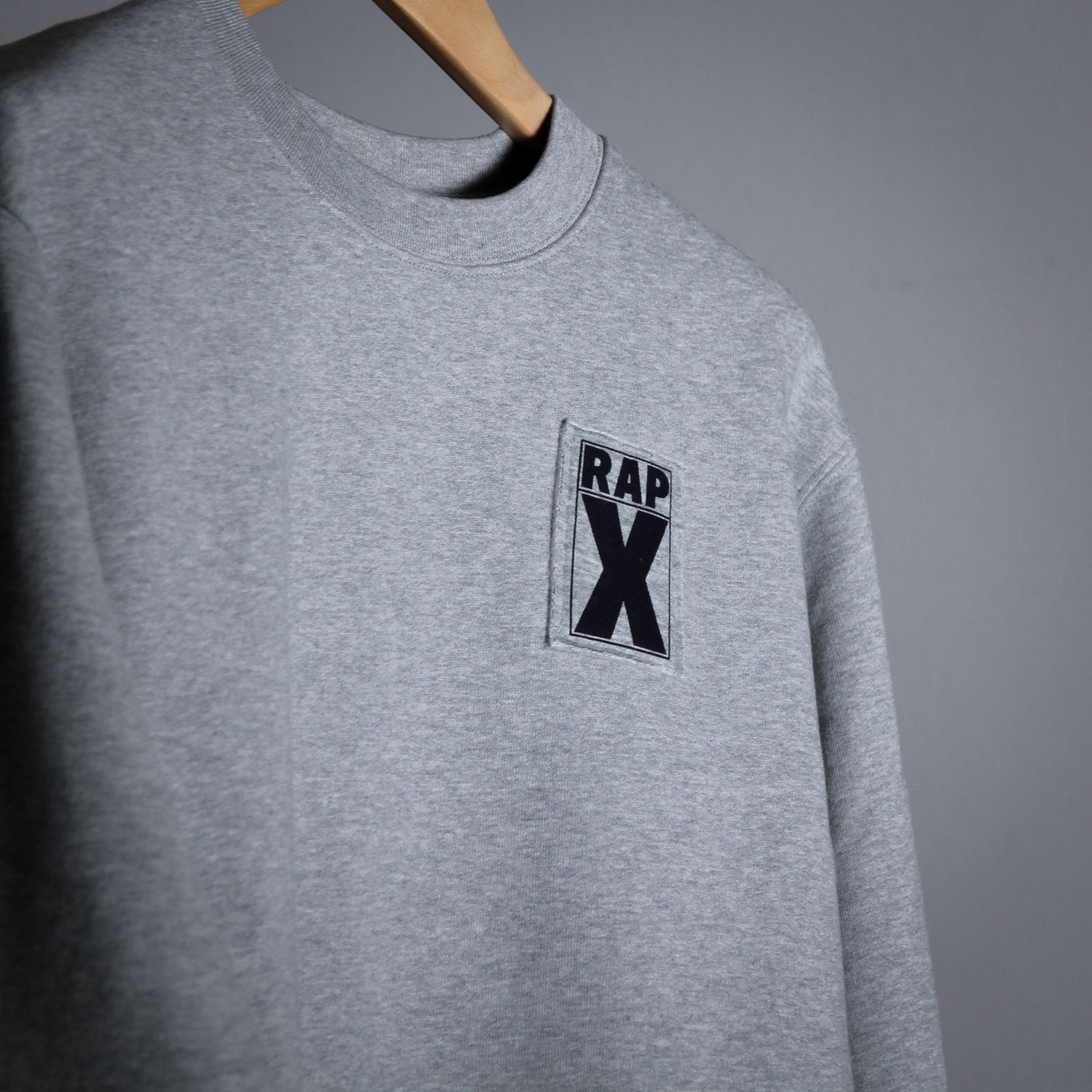RAPX backside LOGO SWEAT heather grey/black