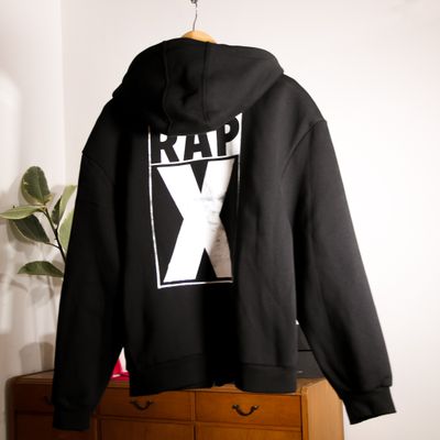 RAPX INVERT LOGO ZIP HOOD black / white