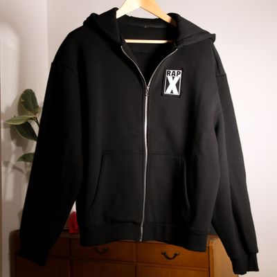 RAPX INVERT LOGO ZIP HOOD black / white