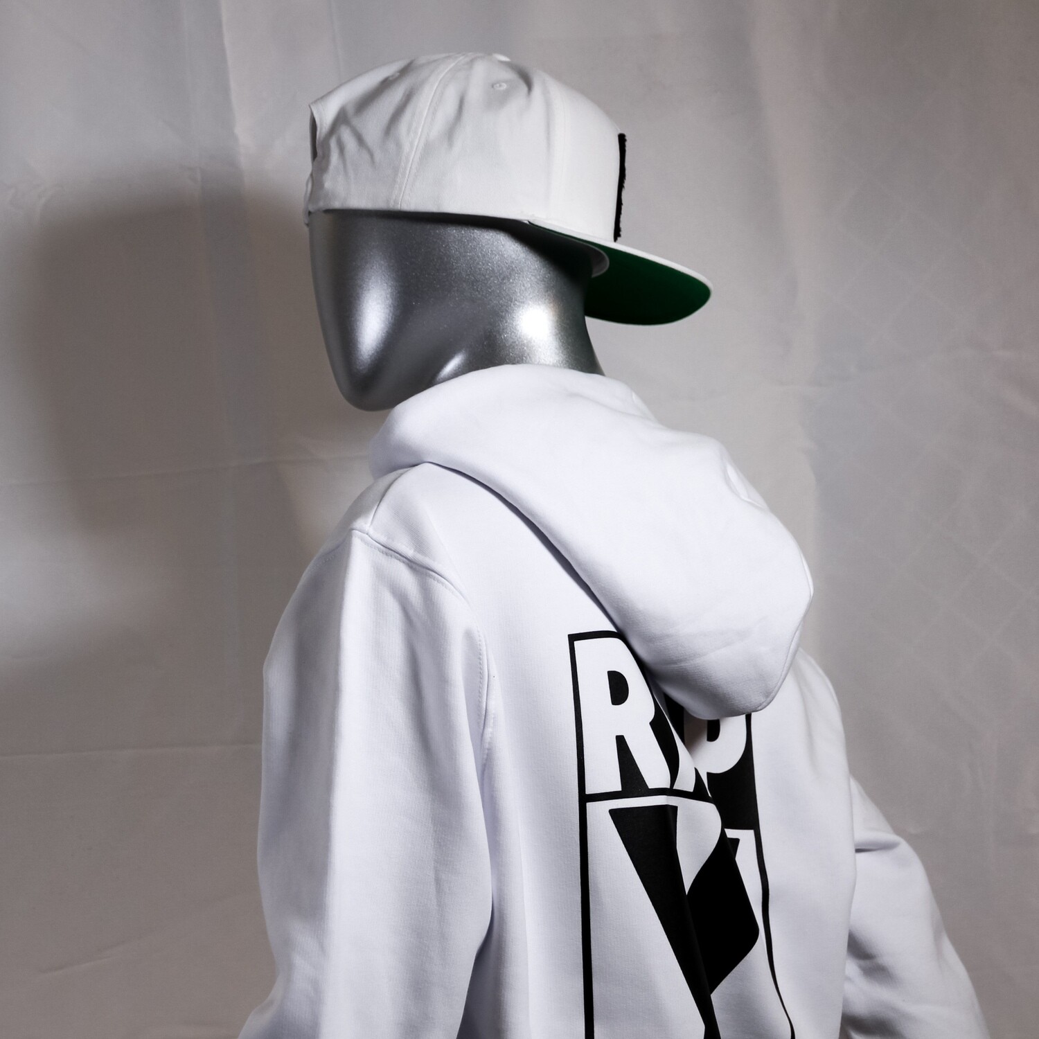 RAPX INVERT LOGO ZIP HOOD white / black