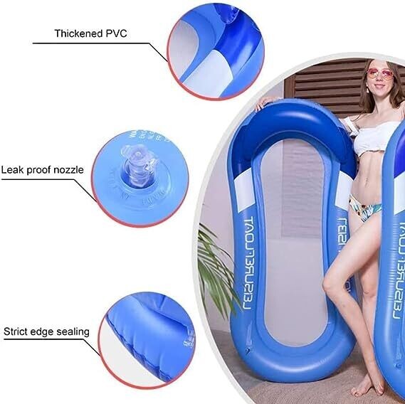 Swimming Pool Inflatable Floating Bed And Floating Chair,153cm*71cm. Water  Floating Hammock Comfortable Floating