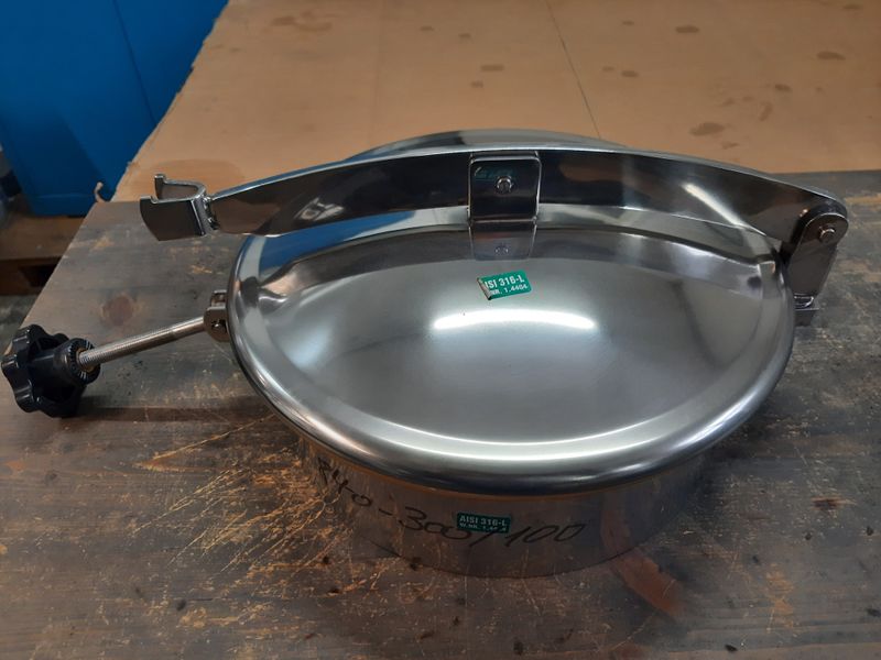 Domdeckel, Mannlochdeckel D300 kipp- und schwenkbar AISI 316L