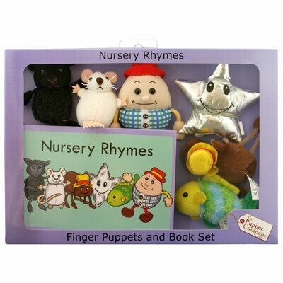 Nursery Rhymes Finger Puppets & Book Set