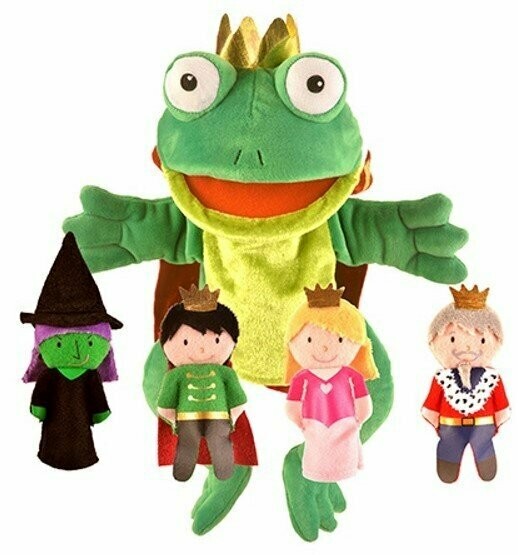 Frog Prince Hand & Finger Puppet Set