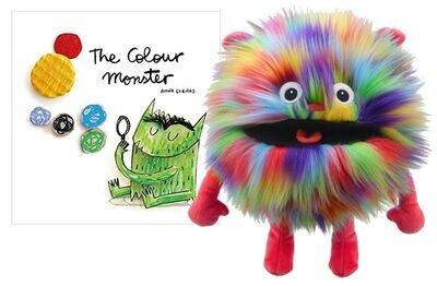 The Colour Monster Puppet Story Sack Bag Book Set - Story About Emotions - Worry Eater
