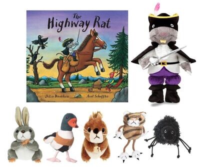 The Highway Rat Story Sack Book Finger Puppet Bag Set