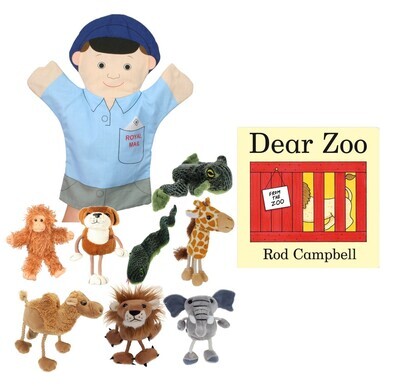 Dear Zoo Postman Puppet Story Sack Bag Book Set
