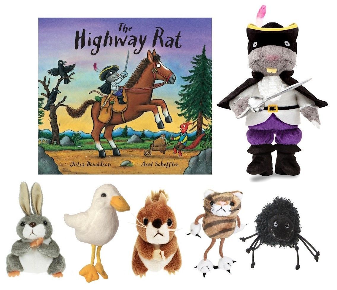 The Highway Rat Story Sack Book Finger Puppet Bag Set