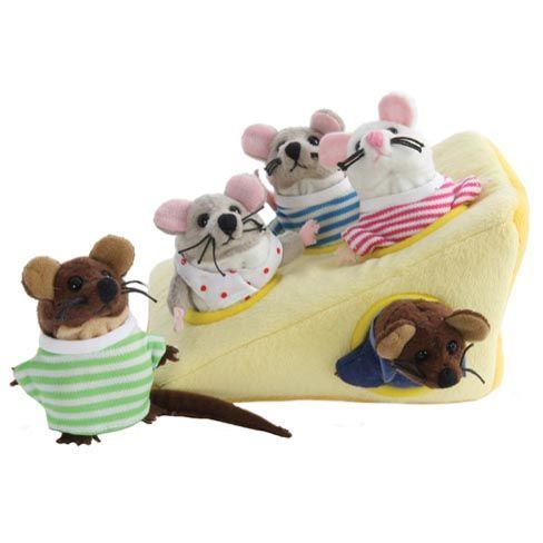 Mice In Cheese Set Finger Puppet Set