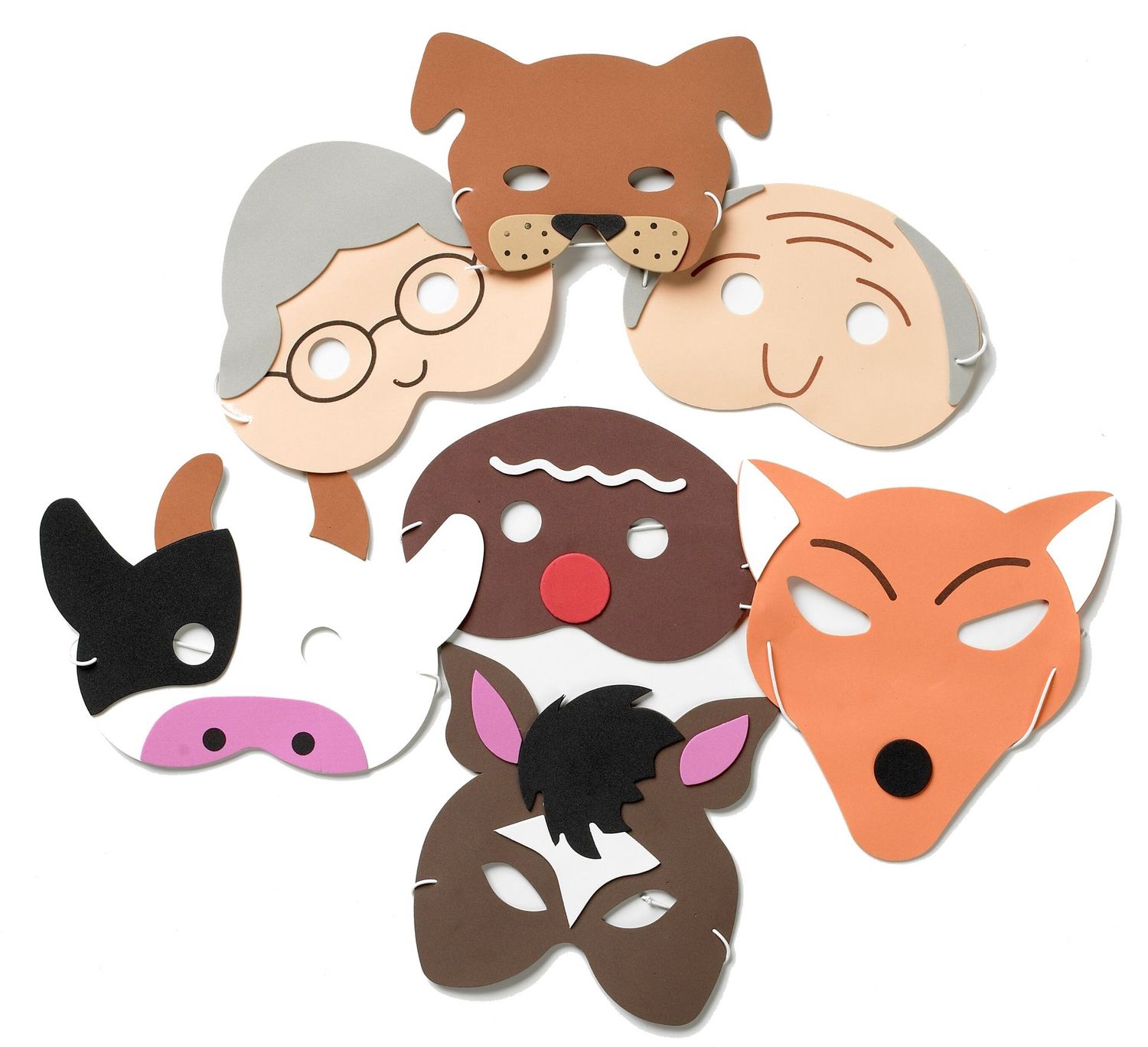 Gingerbread Man Foam Mask Set Traditional Story Nursery Preschool Resources EYFS