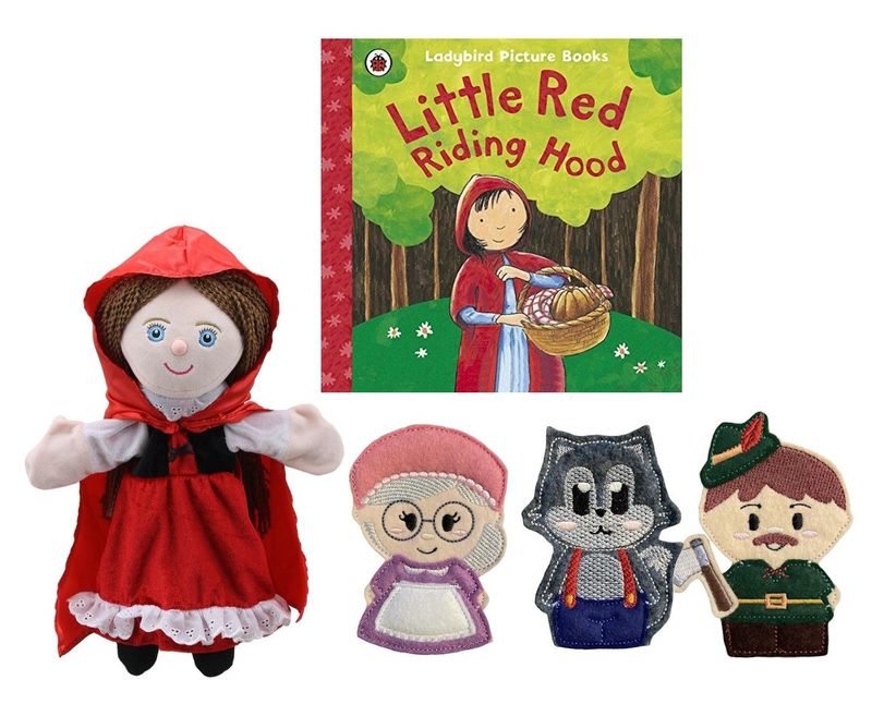 Little Red Riding Hood Puppet Story Sack Bag Book Set