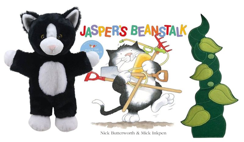 Jasper's Beanstalk Puppet Story Sack Bag Book Set EYFS
