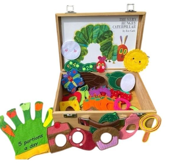 The Very Hungry Caterpillar Felt Story Book Box Set Handmade Sensory Play Interactive Props Present Teachers Resource EYFS Traditional Story
