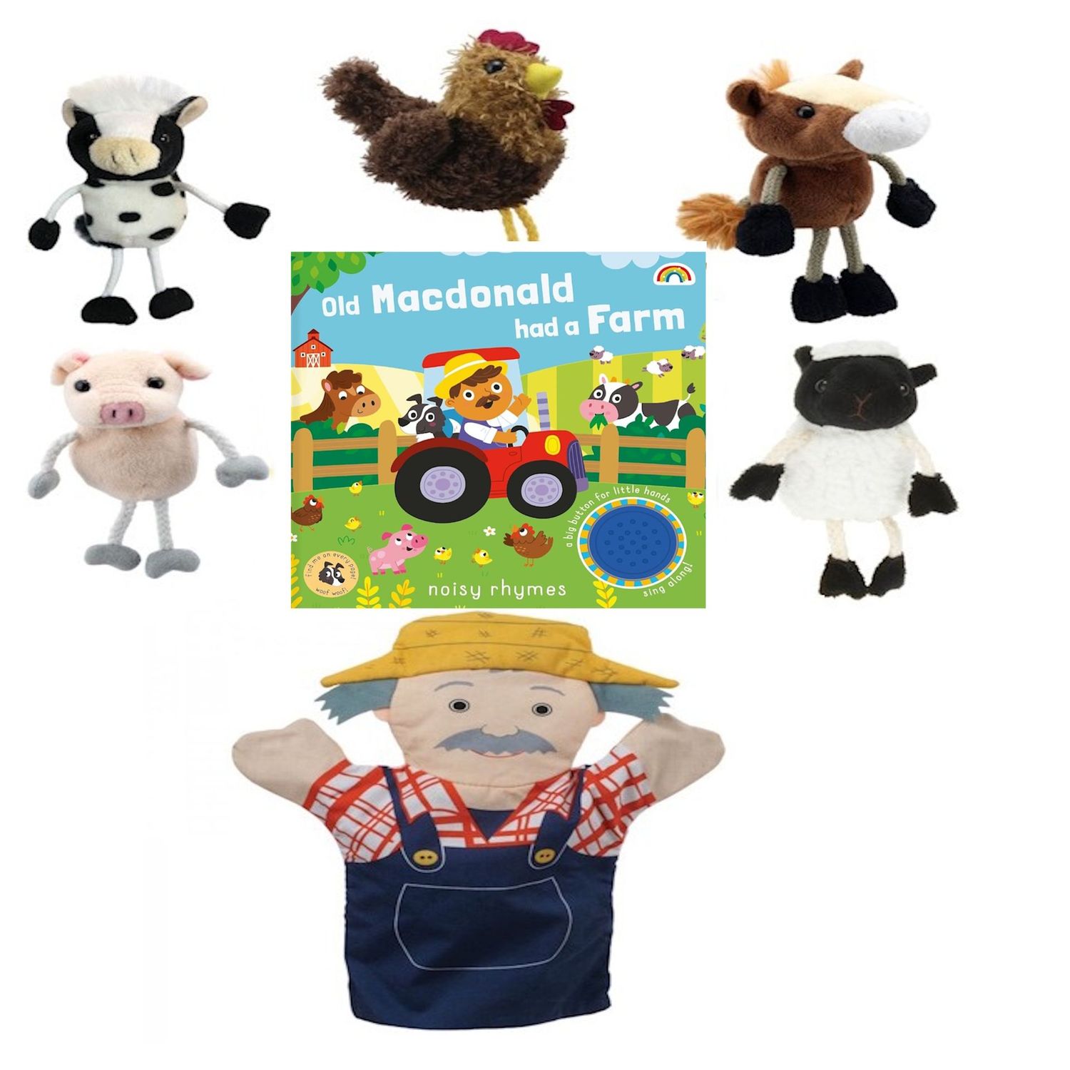 ​Old MacDonald Had a Farm Story Puppet Book Bag Set (Sound Book Edition)