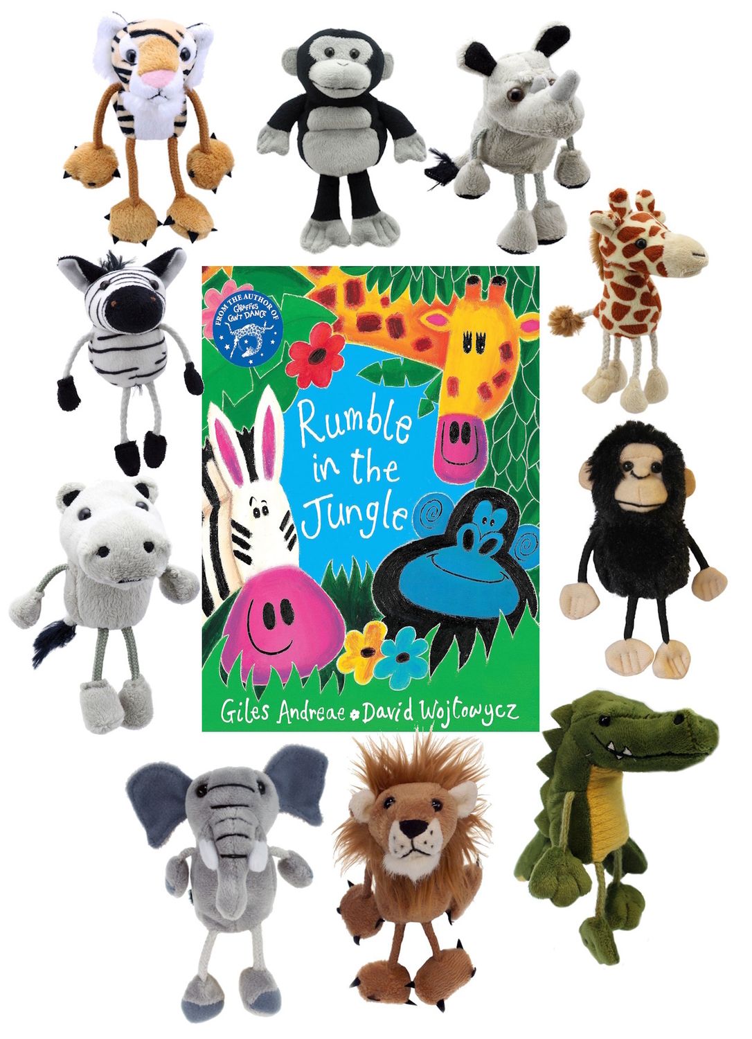 Rumble in the Jungle Puppet Book Story Sack Bag Set