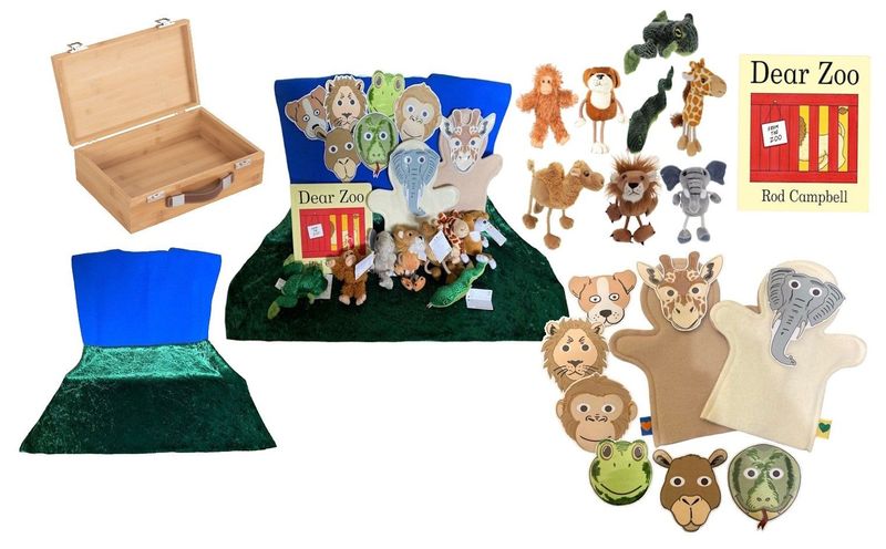 Dear Zoo Puppet Storytelling Box with Book – EYFS Resource -  Interactive Story Set Dear Zoo Puppet Storytelling Box with Book – EYFS Resource -  Interactive Story Set