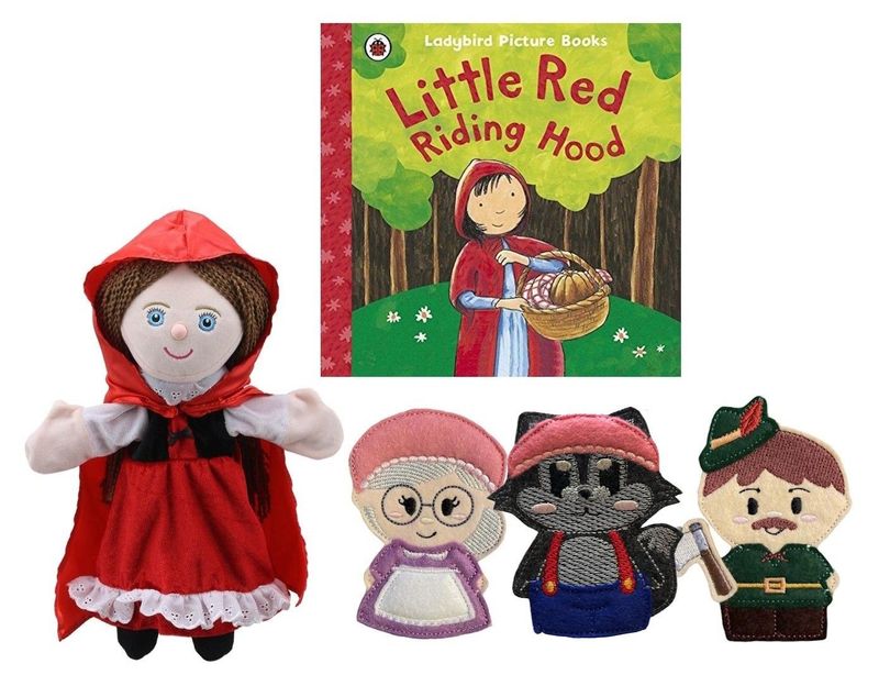Little Red Riding Hood Puppet Story Sack Bag Book Set Little Red Riding Hood Puppet Story Sack Bag Book Set