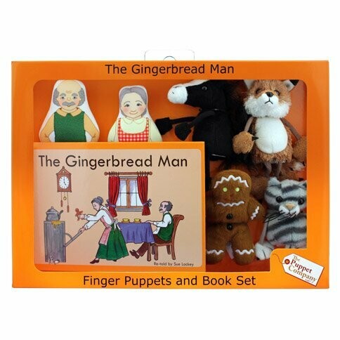The Gingerbread Man Finger Puppets & Book Set The Gingerbread Man Finger Puppets & Book Set