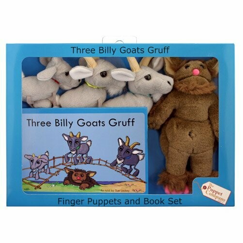 Three Billy Goats Gruff Finger Puppets & Book Set Three Billy Goats Gruff Finger Puppets & Book Set
