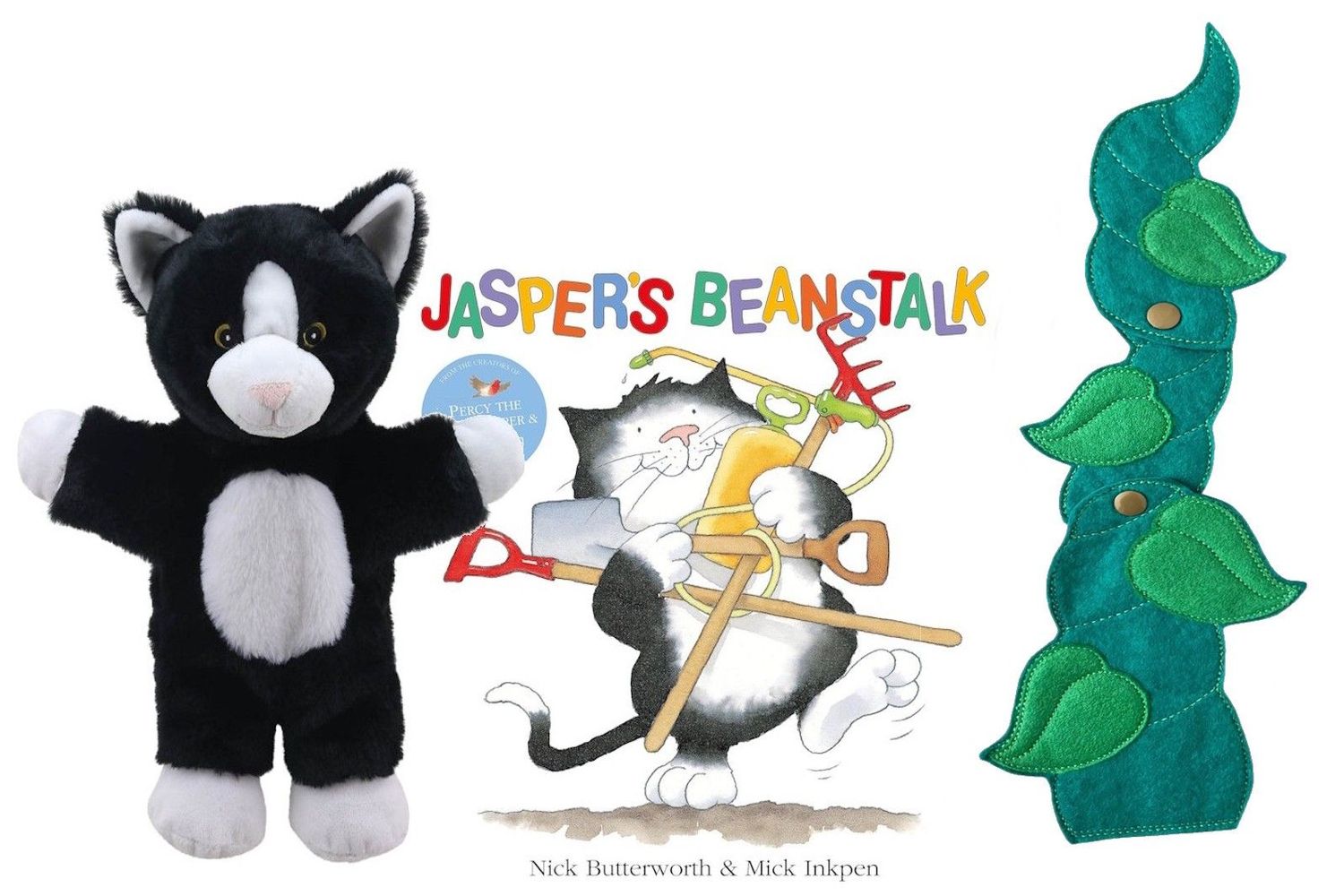 Jasper's Beanstalk Puppet Story Sack Bag Book Set EYFS Jasper's Beanstalk Puppet Story Sack Bag Book Set EYFS