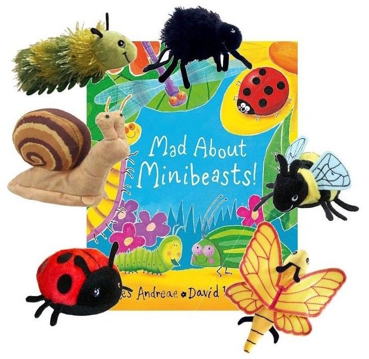 Mad About Minibeasts Story Sack with Puppets & Book | EYFS Storytelling Set