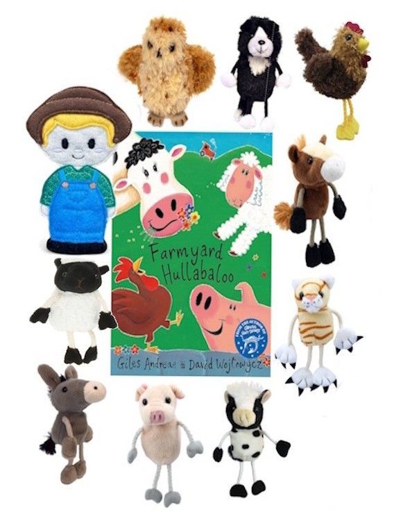 Farmyard Hullabaloo Puppet Book Story Sack Bag  Old MacDonald Set