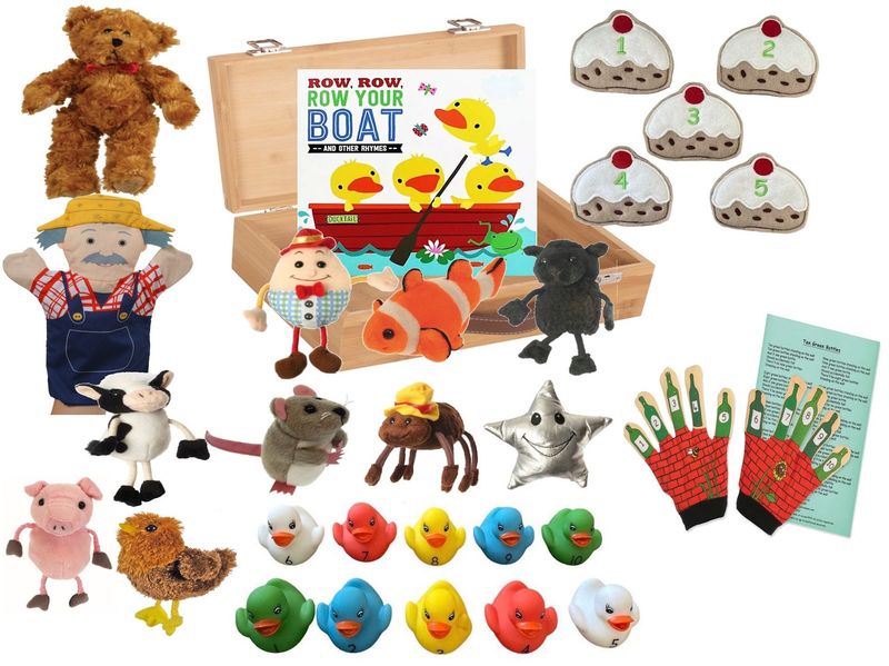 StoryTimeSets Nursery Rhyme Counting Box Set – Puppets & Songs for EYFS Learning