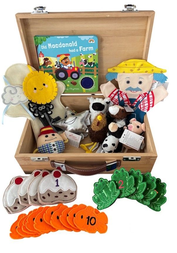 StoryTimeSets Rhyme Time Box – Nursery Rhyme Puppets, Counting Songs & EYFS Learning Set