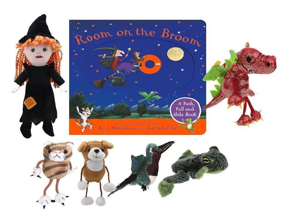 Room on the Broom Finger Puppet Book Story Sack Set Room on the Broom Finger Puppet Book Story Sack Set