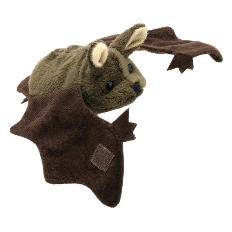Fingerpuppe Fledermaus Braun