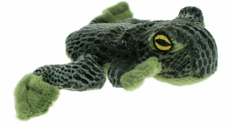 Fingerpuppe Frosch schwimmend