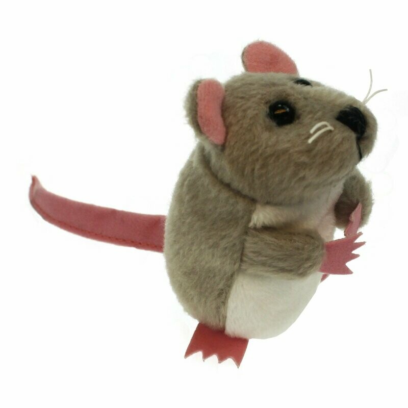 Fingerpuppe Maus Grau