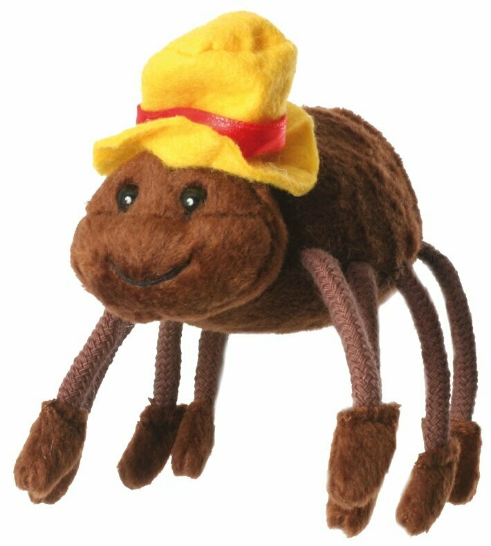 Fingerpuppe Spinne mit Hut