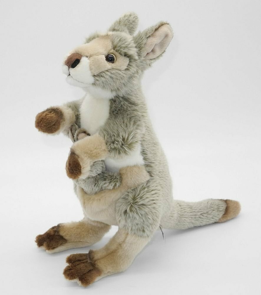 Uni-Toys Neuware wunderschönes Känguru mit Baby 35cm 