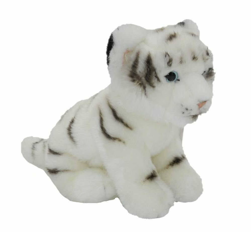 Uni-Toys Neuware wunderschöner sitzender weißer Tiger  22cm groß 