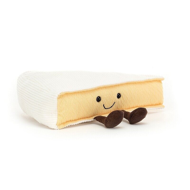 Käse Amuseable Brie - Foodie Fun Amuseable Brie von Jellycat – lustiges Kuscheltier in Form eines Brie-Käsestücks mit weichem Plüsch, süßem Gesicht und baumelnden Beinen.