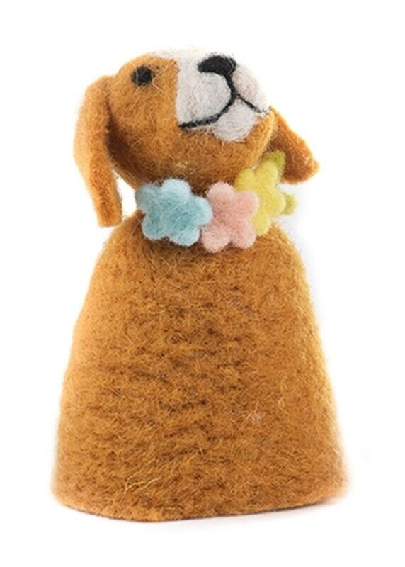 Eierwärmer Hund mit Blumen