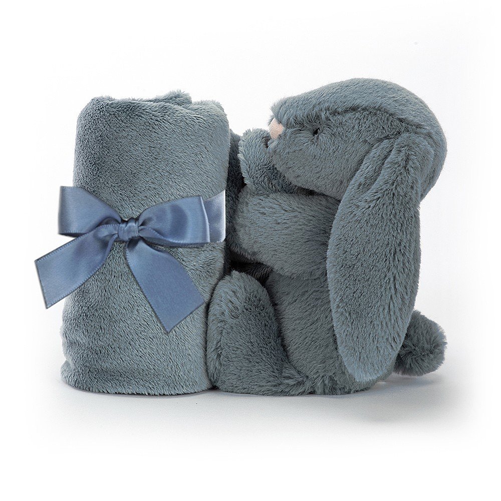 Schmusetuch Bashful Hase Dusky Blue Bunny Soother - Jellycat Baby
