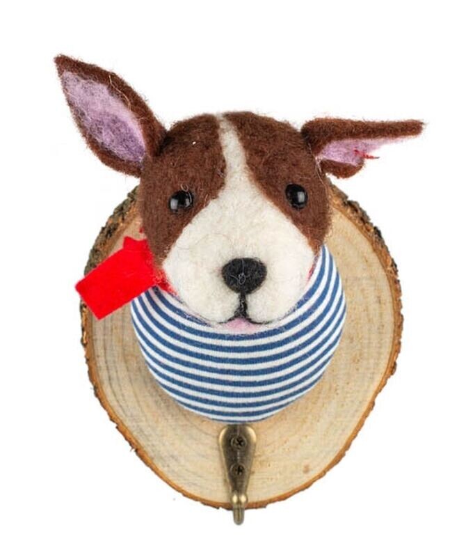 Kleiderhaken Hund gestreift