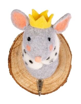 Kleiderhaken Maus mit Krone
