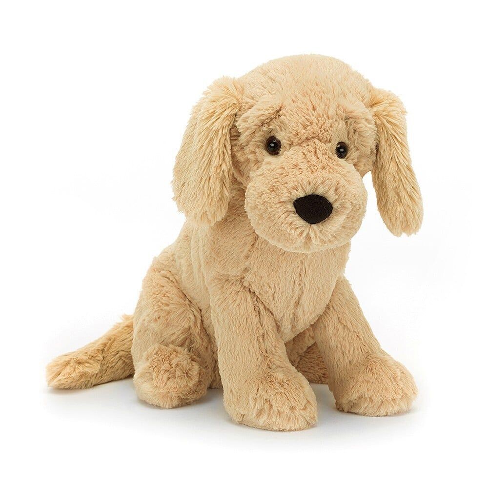 Hund Golden Puppy - Jellycat Dogs & Puppies Jellycat Mallow Dog Golden Puppy MAL3DOG Plüsch Welpe Hund creme gold weich sitzend