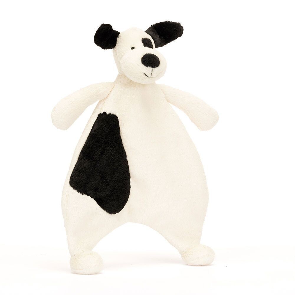 Schmusetuch Bashful Hund Black & Cream Puppy Comforter - Jellycat Baby