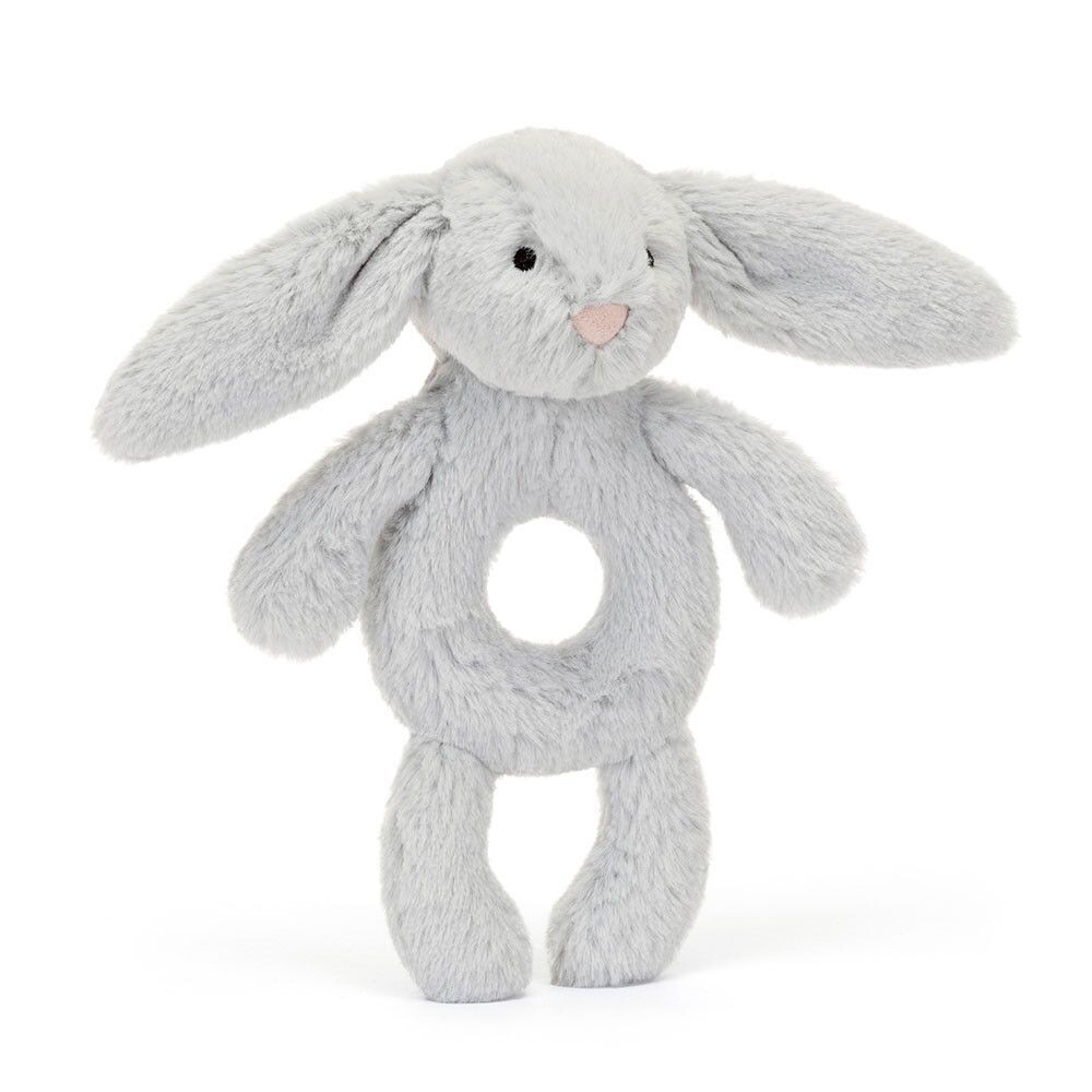 Rassel Hase Bashful Bunny Silber Ring Rattle - Jellycat Baby