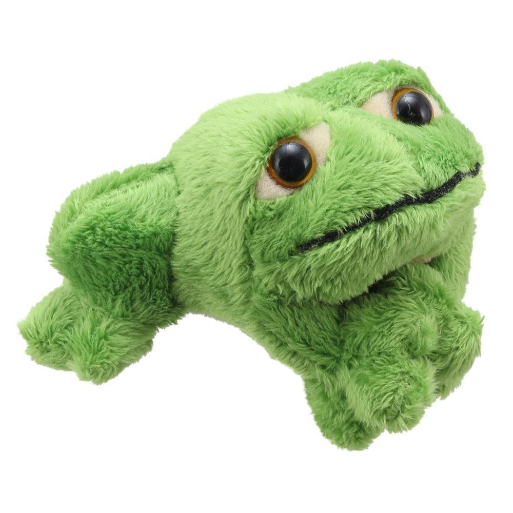 Fingerpuppe Frosch sitzend