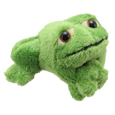 Fingerpuppe Frosch sitzend
