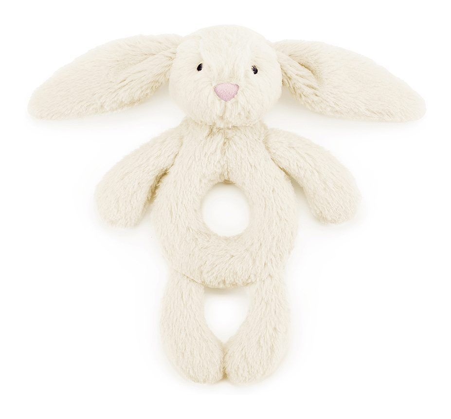 Rassel Hase Bashful Bunny Cream Ring Rattle - Jellycat Baby